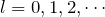l=0,1,2,\cdots