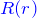 \textcolor{blue}{R(r)}