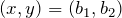 (x,y)=(b_1,b_2)
