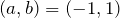 (a,b)=(-1,1)