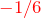 \textcolor{red}{-1/6}