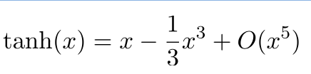 【テイラー展開】双曲線関数tanh(x) （x~0）