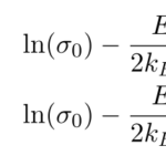 半導体の電気伝導度σの温度依存性（計算）