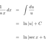 【積分】∫sec(x) dx（∫1/cos(x) dx）の不定積分