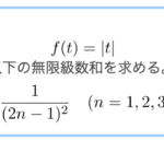 f(t)=|t|のフーリエ級数展開／その結果を利用した無限級数和